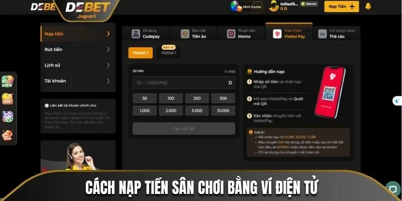 Hướng Dẫn Nạp Tiền Debet Theo 4 Cách Nhanh Chóng Dễ Dàng 4 Cách nạp tiền sân chơi bằng ví điện tử
