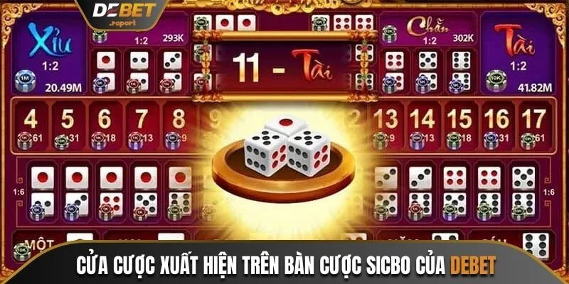Sicbo Debet - Luật Tham Gia Và Bí Kíp Để Chinh Phục Game 3 Cửa cược xuất hiện trên bàn cược Sicbo của Debet