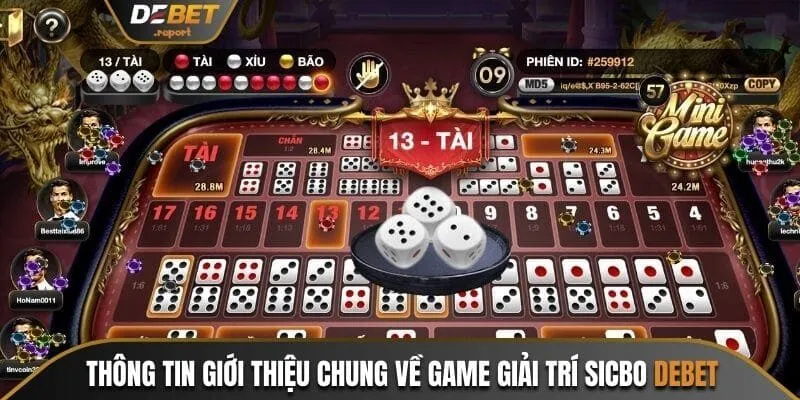 Sicbo Debet - Luật Tham Gia Và Bí Kíp Để Chinh Phục Game 2 Thông tin giới thiệu chung về game giải trí Sicbo Debet