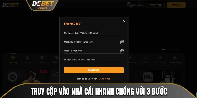 Truy cập vào nhà cái nhanh chóng với 3 bước