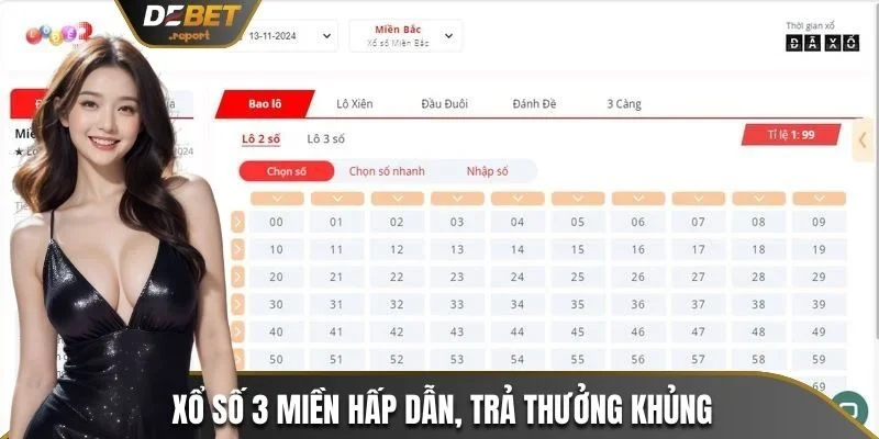 Xổ số 3 miền hấp dẫn, trả thưởng khủng