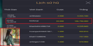 Trịnh Mai khoe thành tích nổ hũ hơn 100 triệu chỉ với 20k tiền cược